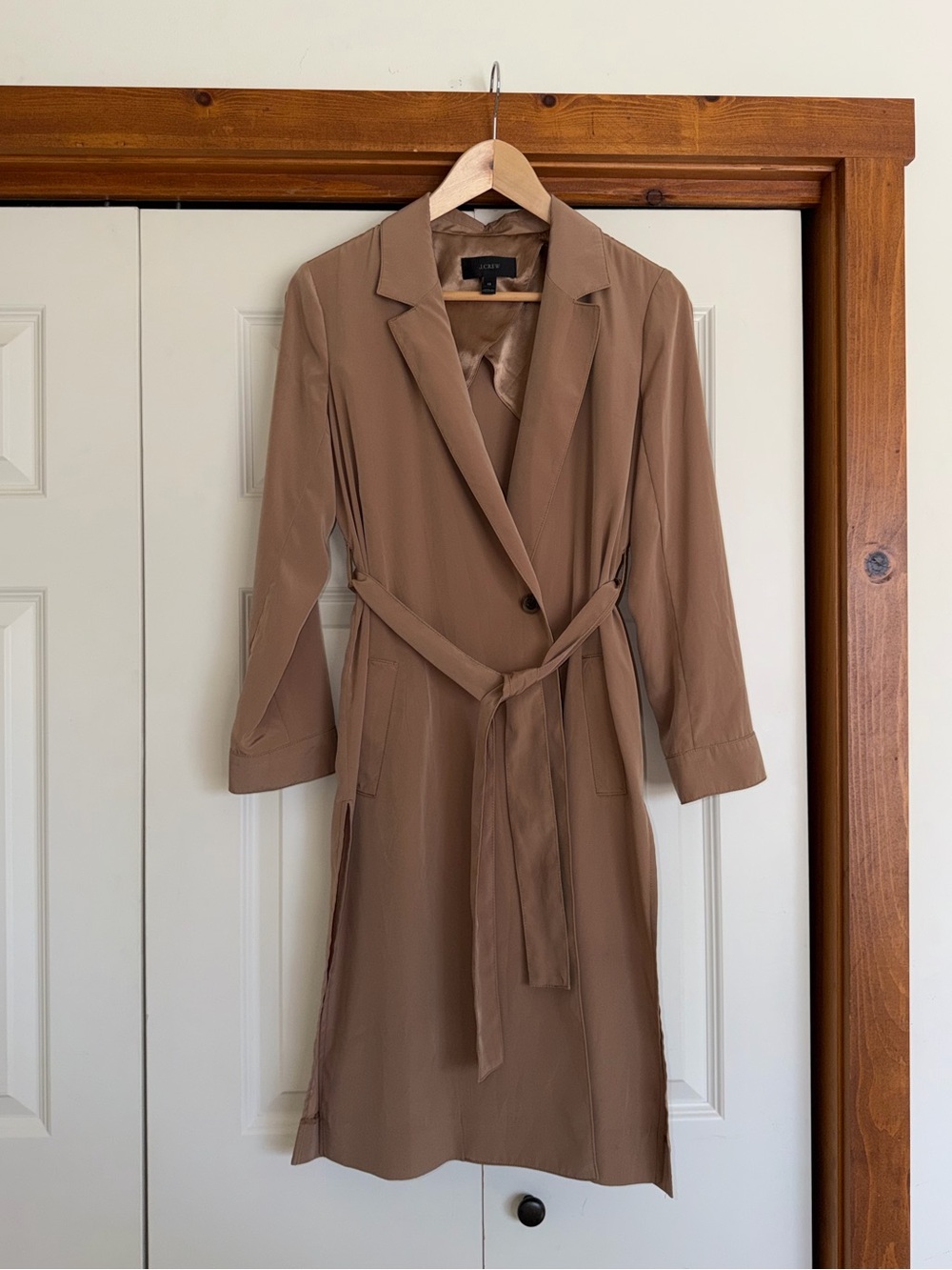 J.crew tan trench coat